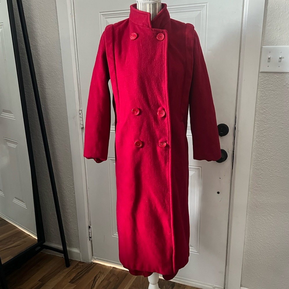 Forecaster of Boston red wool vintage double breasted coat 9/10